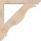Ekena Millwork Funston Slat Smooth Bracket w/ Offset Brace, Douglas Fir, 5 1/2"W x 40"D x 40"H BKT0604X40X40FST06SDF - alternate 3